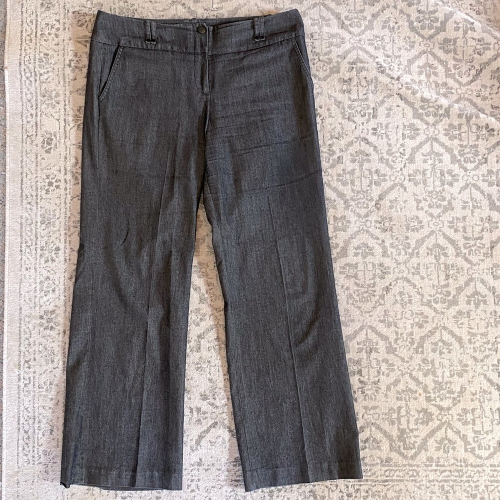 Denim-look cotton-poly trousers